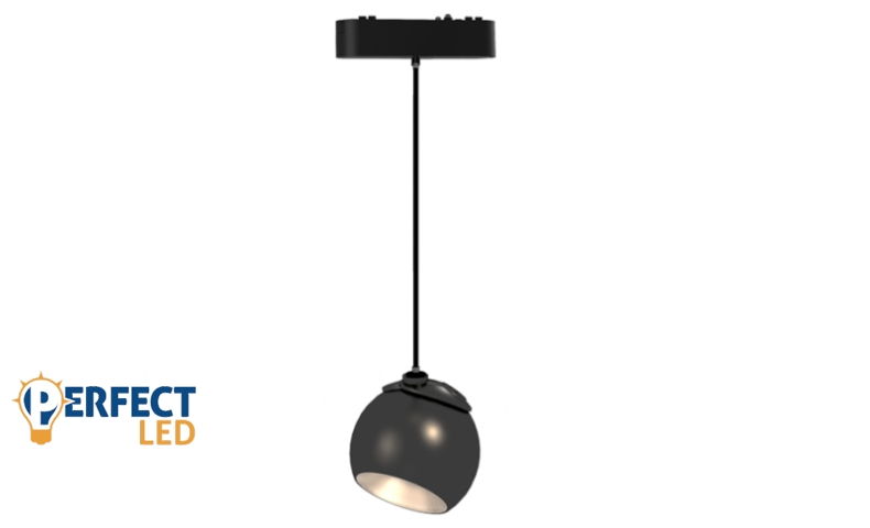MasterLED LUXO Mars 10-W-os fekete függő mágneses sínes lámpa 4000K 48V