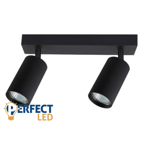 MasterLED Lucerno dupla LED fali lámpa 2xGU10 Fekete