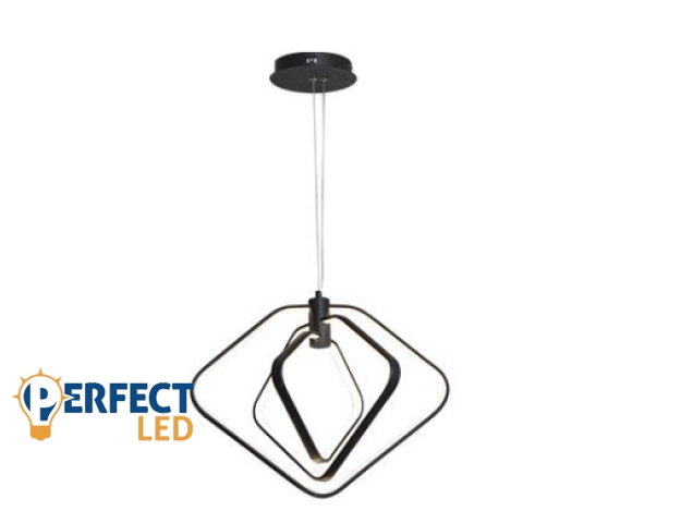 MasterLED Mesto 36W-os fekete színű függesztett mennyezeti lámpa
