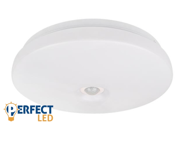 MasterLED Mevo 2xE27-es foglalatú beépített mozgásérzékelős kerek fehér mennyezeti lámpa