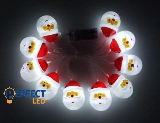 MasterLED Mikulás fényfüzér 10 db/1 6 m 6500K