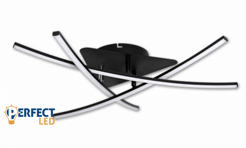 MasterLED Modena Loria 29 W-os ø62 cm natúr fehér fekete LED mennyezeti lámpa