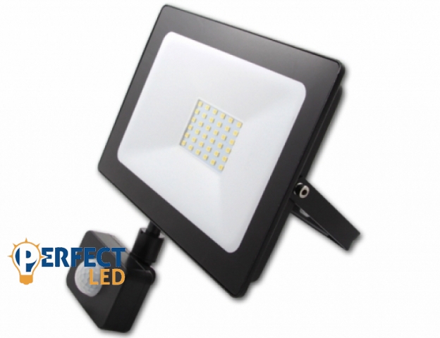 MasterLED Mozgásérzékelős LED reflektor 30 W-os natúr fehér