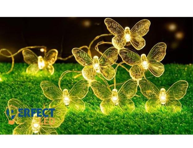 MasterLED Napelemes pillangó alakú girland 20 led 5 8 m