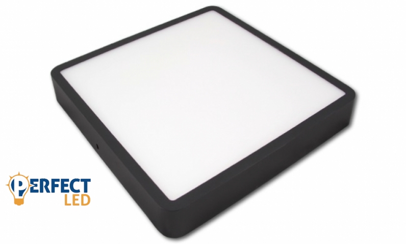 MasterLED Orto 24 W-os négyzet alakú natúr fehér fekete színű led panel