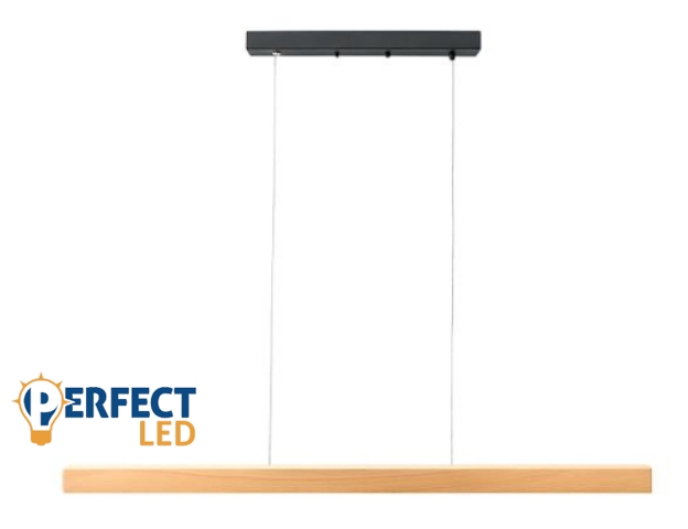 MasterLED Presto 30W-os 120 cm-es fa anyagú függesztett mennyezeti lámpa