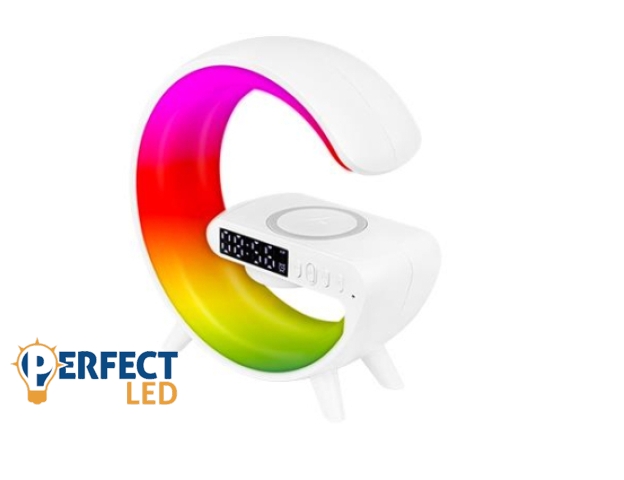 MasterLED QI 5W-os RGB újratölthető asztali lámpa beépített hangszóróval
