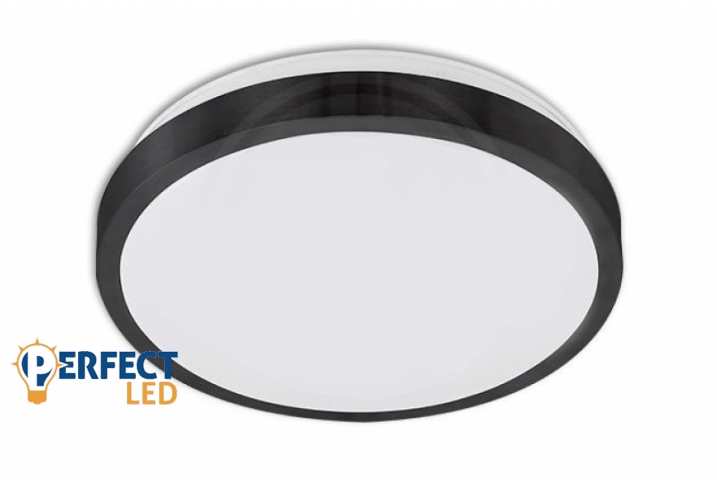 MasterLED Solen Ø330 mm kerek fekete mennyezeti lámpa E27 foglalattal