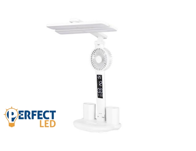 MasterLED Summer 9W-os asztali lámpa beépített ventilátorral 3000-6500K fehér
