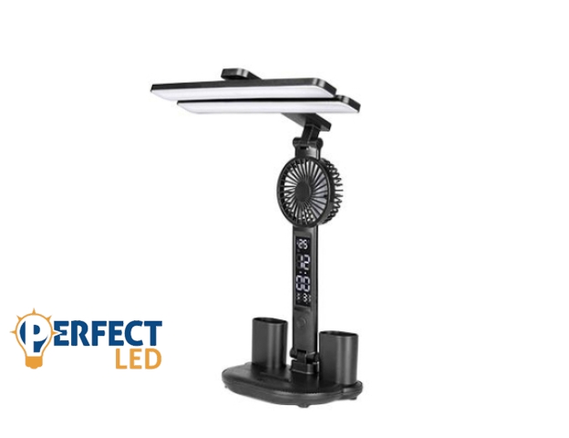 MasterLED Summer 9W-os asztali lámpa beépített ventilátorral 3000-6500K fekete