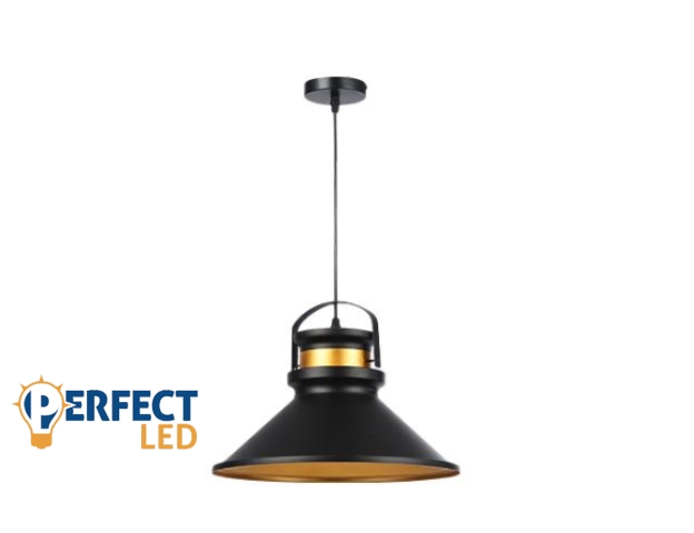 MasterLED Tao 1xE27 foglalatú 36 cm-es fekete/réz színű függesztett mennyezeti lámpa