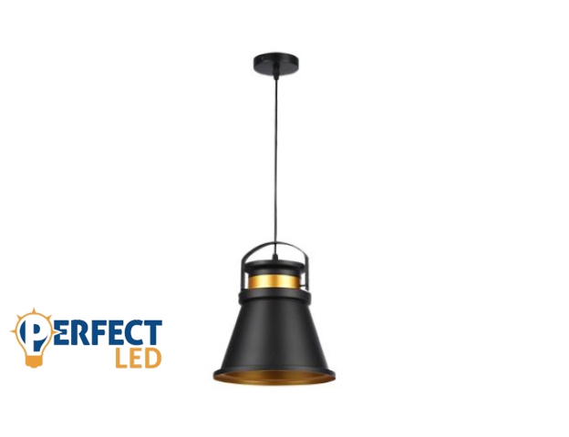 MasterLED Tao 1xE27 foglalatú 25 cm-es fekete/réz színű függesztett mennyezeti lámpa
