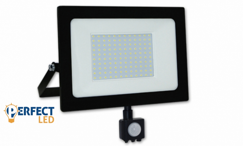 MasterLED Tiga 100 W-os natúrfehér mozgásérzékelős LED reflektor