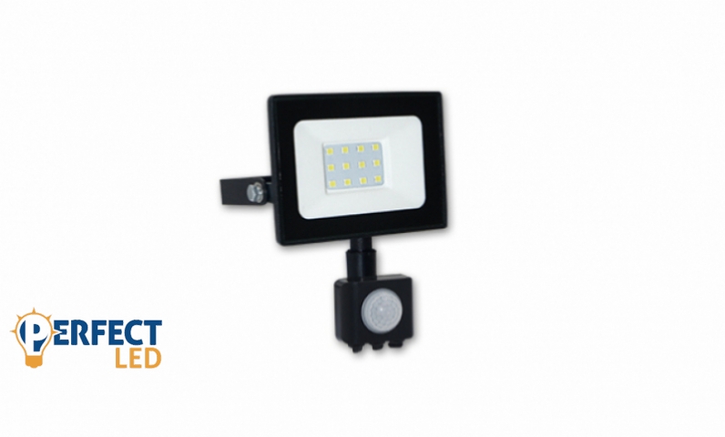 MasterLED Tiga 10 W-os natúrfehér mozgásérzékelős LED reflektor