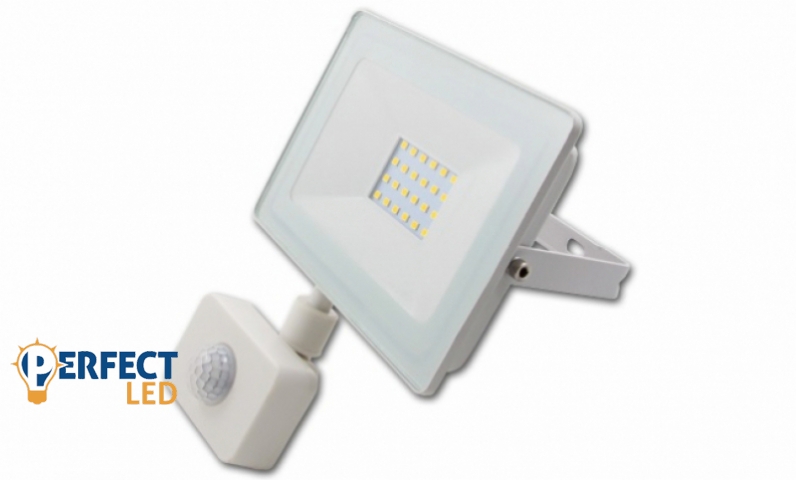 MasterLED Vega 20 W-os natúr fehér fehér mozgásérzékelős LED reflektor