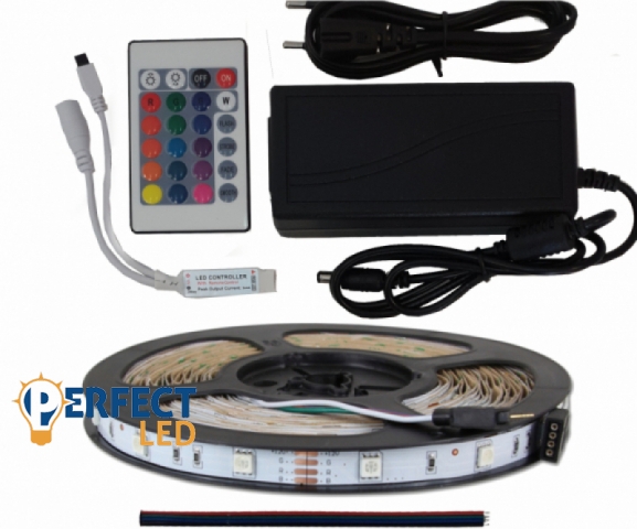 MasterLED Vízálló RGB 30 LED/méteres LED szalag szett