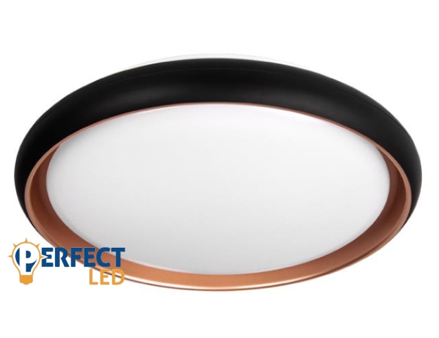 MasterLED XUDO 54W 3000-6500K 400x85 mm fekete/arany színű mennyezeti lámpa távirányítóval