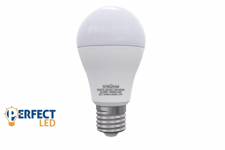 Strühm Erste E27-es foglalatú 12 W-os LED-es izzó natúr fehér