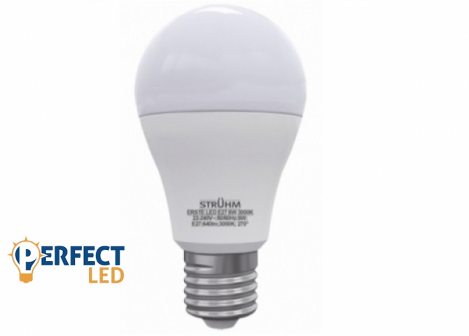 Strühm Erste E27-es foglalatú 8W-os LED-es izzó meleg fehér