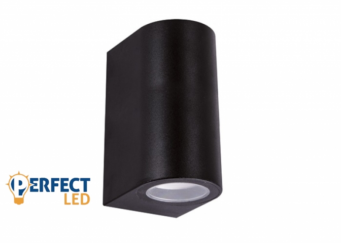 Strühm Gamp C 150x68 mm fekete két irányba világító oldalfali lámpa GU-10-es foglalattal