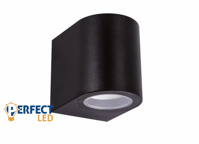 Strühm Gamp C 80x68 mm fekete oldalfali lámpa GU-10-es foglalattal