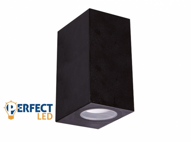 Strühm Gamp D 150x68 mm fekete két irányba világító oldalfali lámpa GU-10-es foglalattal