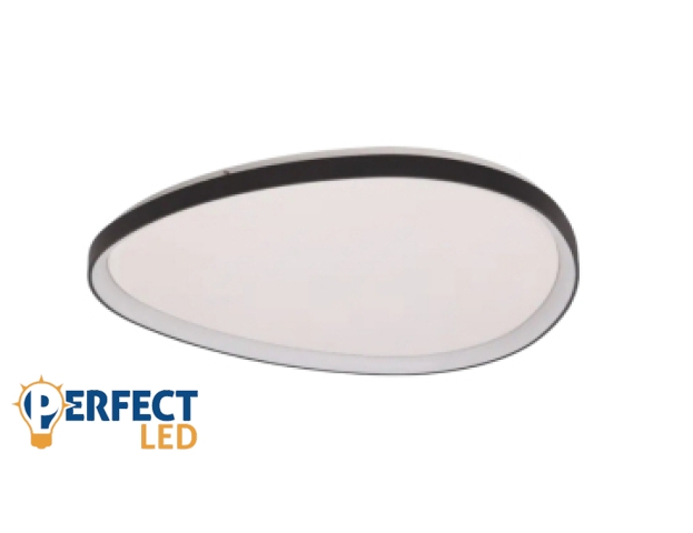 Stone Danube 36W-os 500x500mm 3000-6500K fekete színű távirányítós mennyezeti lámpa