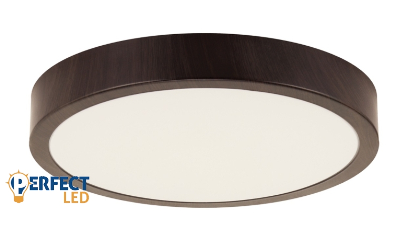 Strühm ATUT kör alakú 24W-os LED lámpa wenge 380x380 mm IP44-es védettségű