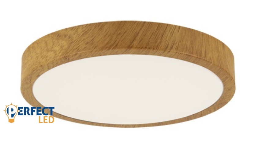 Strühm ATUT kör alakú 36W-os LED lámpa tölgy 480x480 mm IP44-es védettségű