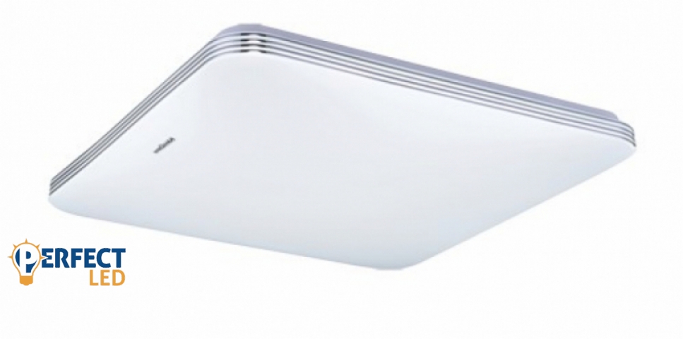Strühm Adis 28 W-os 330x330 mm négyzet alakú mozgásérzékelővel ellátott natúr fehér mennyezeti lámpa IP44-es védettségű