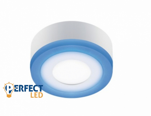 Strühm Alden 3W+3W-os ø105 mm kerek natúr fehér mennyezeti lámpa IP42-es védettségű