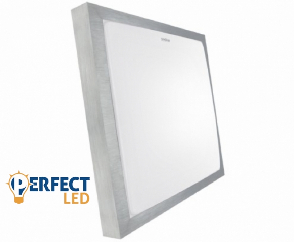 Strühm Alex 12 W-os 250x250 mm négyzet alakú natúr fehér mennyezeti lámpa IP44-es védettségű