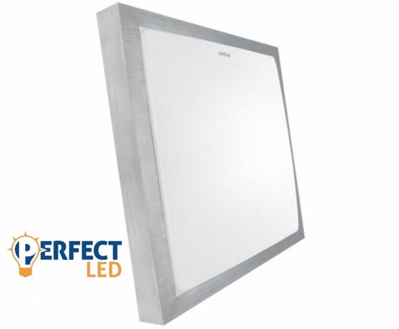 Strühm Alex 18 W-os 320x320 mm négyzet alakú natúr fehér mennyezeti lámpa IP44-es védettségű