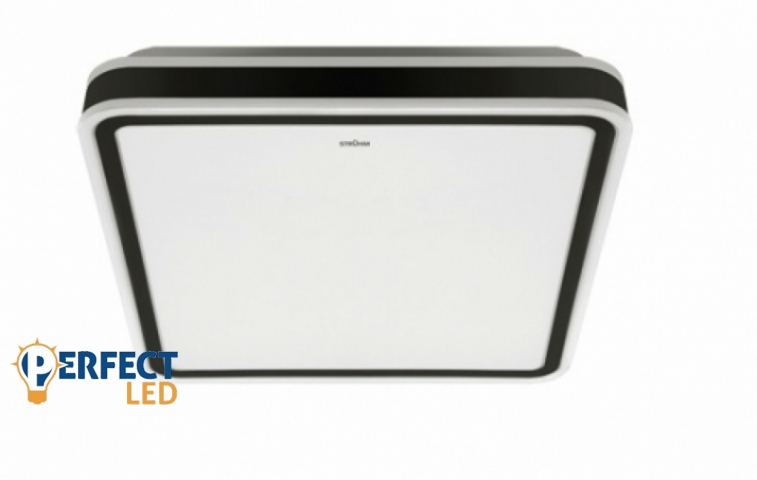Strühm Aurelia 24 W-os 330x330 mm négyzet alakú natúr fehér mennyezeti lámpa IP44-es védettségű