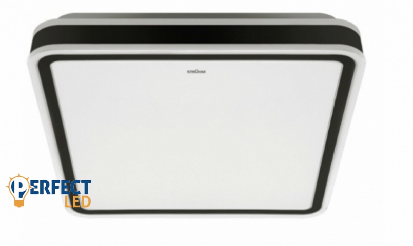 Strühm Aurelia 48 W-os 430x430 mm négyzet alakú natúr fehér mennyezeti lámpa IP44-es védettségű