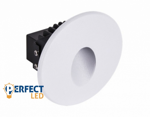 Strühm Azyl Led süllyesztett kör alakú natúr fehér fehér LED-es lépcsővilágítás