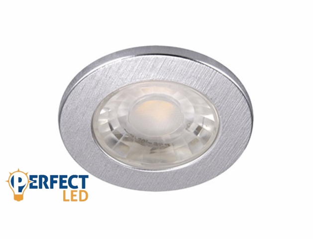 Strühm Fin Led IP44 3 W-os süllyesztett natúr fehér ezüst színű kör alakú LED-es mennyezetlámpa