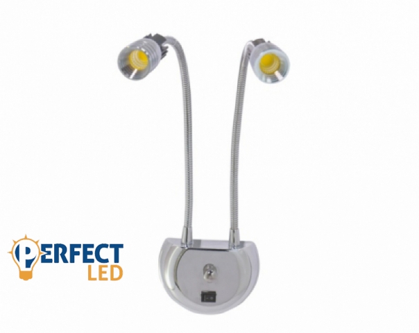 Strühm Florya-6 LED natúr fehér króm fali lámpa