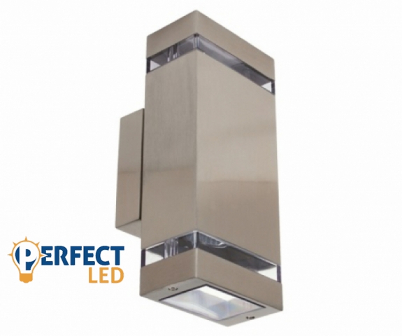Strühm Gardenya 255x110 mm matt króm szögletes oldalfali lámpa GU10-es foglalattal
