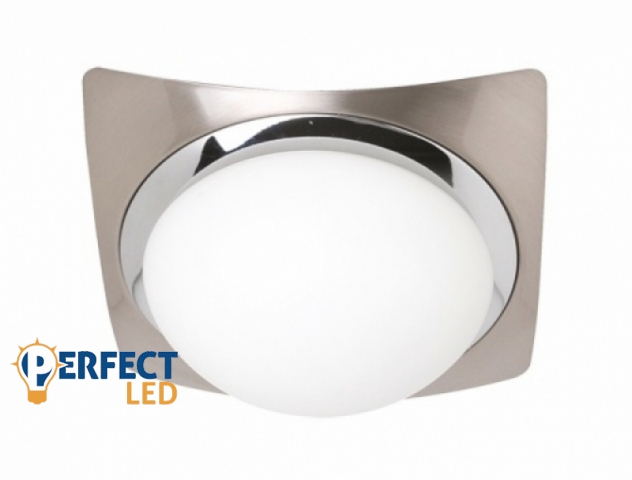 Strühm Konak 325x325 mm szögletes króm/matt króm mennyezeti lámpa E27-es foglalattal