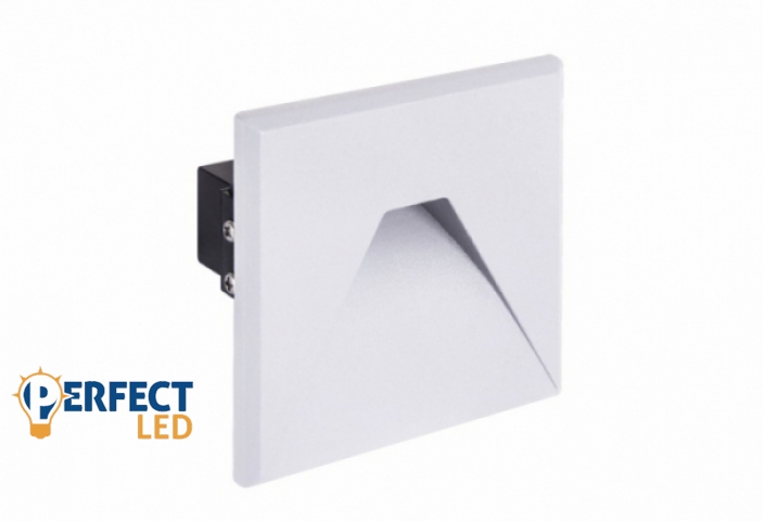 Strühm Kurs D Led süllyesztett négyzet alakú natúr fehér fehér LED-es lépcsővilágítás