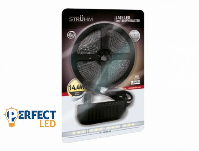Strühm Late Led beltéri meleg fehér 60 Led/méteres led szalag szett/3 méter