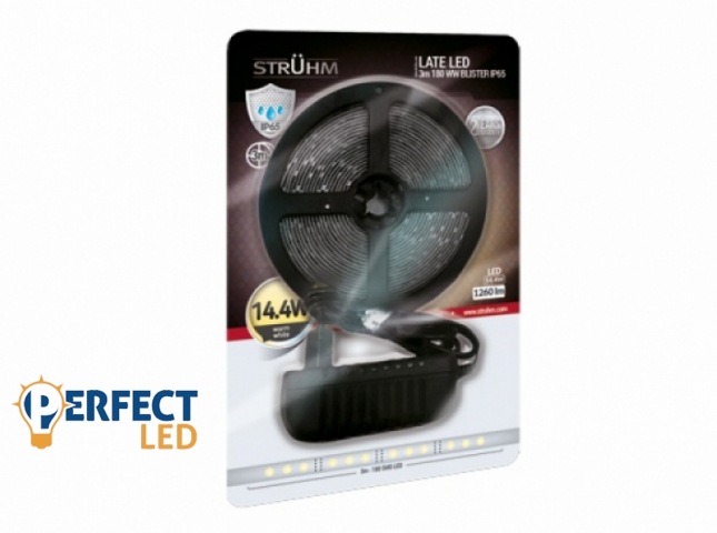 Strühm Late Led vízálló meleg fehér 60 Led/méteres led szalag szett/3 méter
