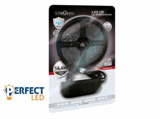 Strühm Late Led vízálló natúr fehér 60 Led/méteres led szalag szett/3 méter