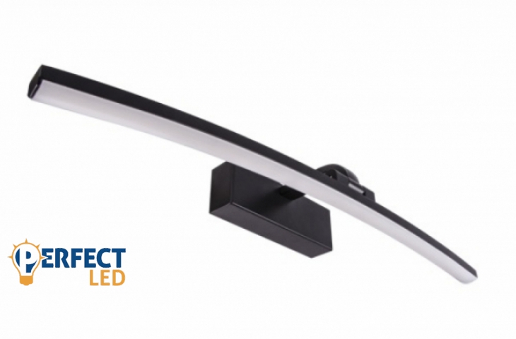Strühm Mamba Led 12w-os 85X500 mm natúr fehér fekete tükör feletti lámpa