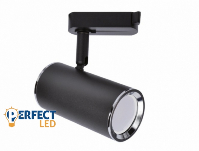 Strühm Megan 124x54 mm fekete sínre szerelhető lámpa GU10-es foglalattal