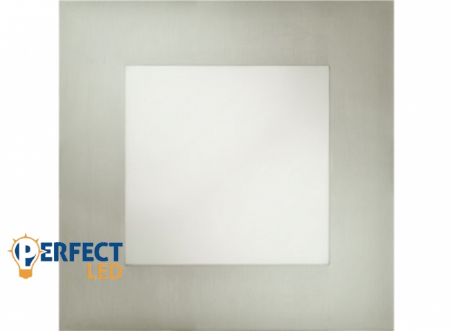 Strühm Milton 12 W-os süllyesztett hideg fehér ezüst színű négyzet alakú LED-es mennyezetlámpa