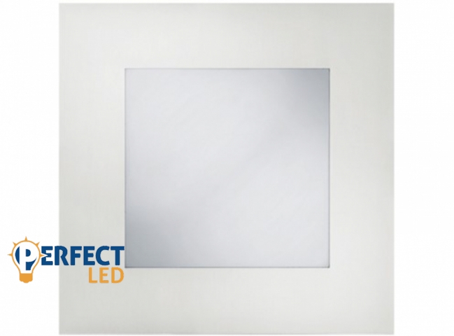 Strühm Milton 12 W-os süllyesztett meleg fehér fehér színű négyzet alakú LED-es mennyezetlámpa