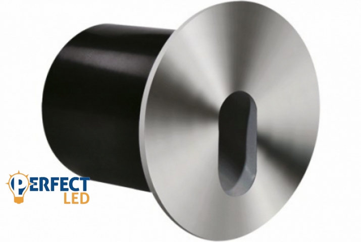 Strühm Rafi kör alakú natúr fehér matt króm beltéri LED-es lépcső világítás