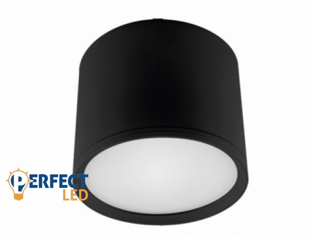 Strühm Rolen 10 W-os ø120 mm fekete színű kerek natúr fehér mennyezeti lámpa IP20-as védettségű